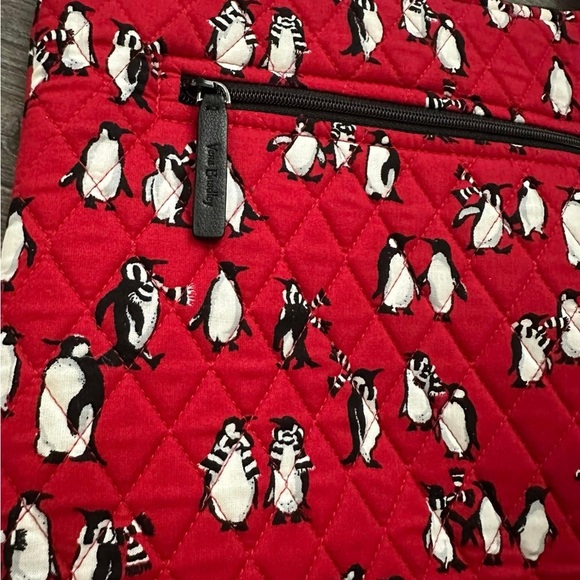 Vera Bradley Red Quilted Penguin Crossbody Bag - Holiday Edition SKU #P650 - Picture 2 of 2